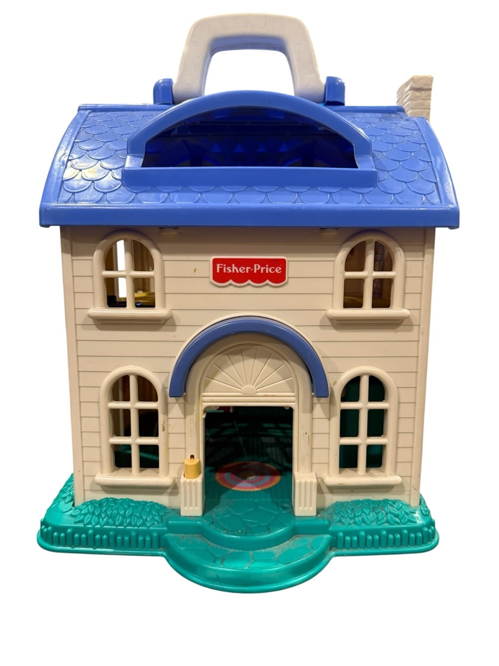 Fisher-Price Blue & Teal Plastic Playhouse Carry-Along